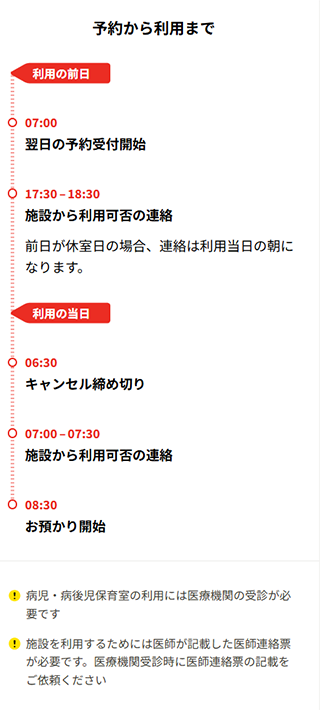 予約から利用まで